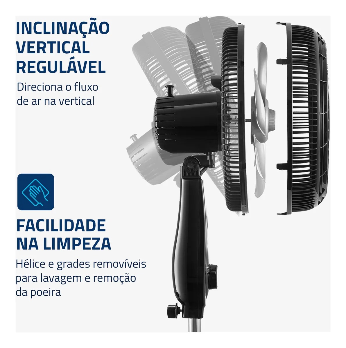 Alça de transporte e controle de velocidade com 3 opções